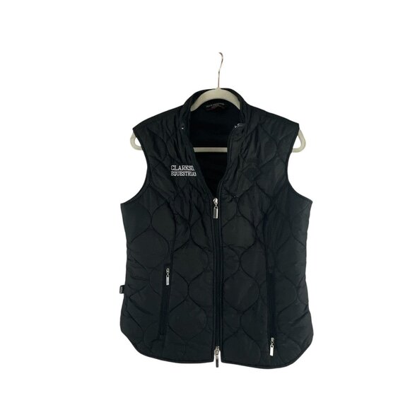 Arista Equestrian Clarkson Quilted Vest  XL Black Zippered Pockets Western - Picture 8 of 8